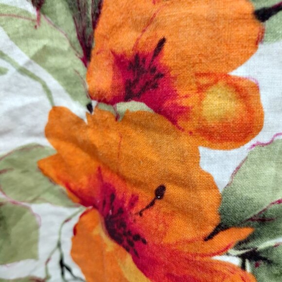 Caribbean Joe Linen Tropical Floral Shirt 1X NWOT Button Front Resort Vibes Top - Picture 7 of 11